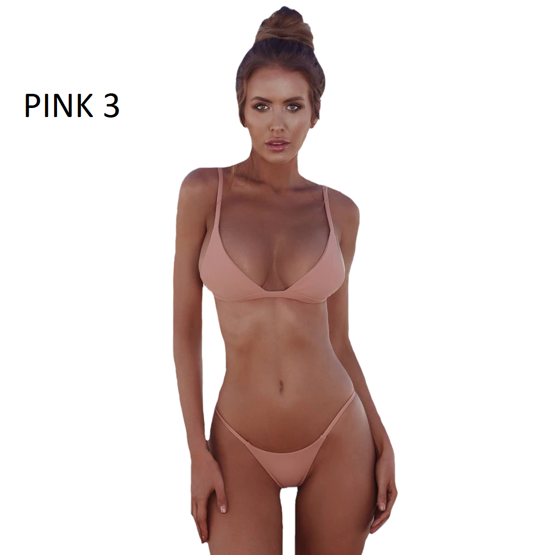 Solid Color Bikini Set