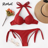 Knotted Bandeau Bikini Set