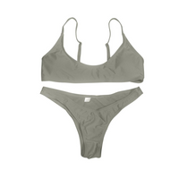 Solid Color Bikini Set