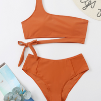 Women One Shoulder High Waisted Bikini (Private Listing)