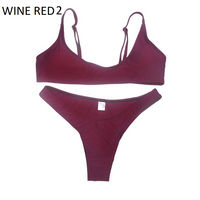 Solid Color Bikini Set