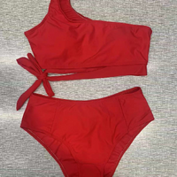 Women One Shoulder High Waisted Bikini (Private Listing)