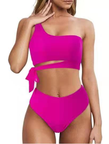 Women One Shoulder High Waisted Bikini (Private Listing)