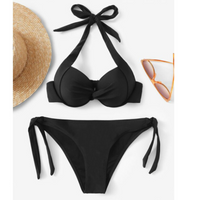 Knotted Bandeau Bikini Set