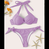 Knotted Bandeau Bikini Set