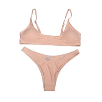 Solid Color Bikini Set