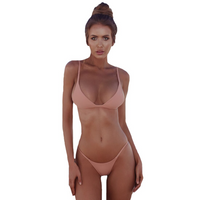 Solid Color Bikini Set