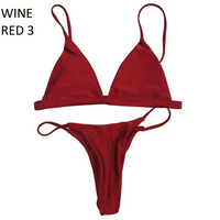 Solid Color Bikini Set